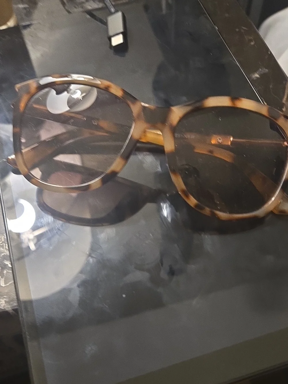 LOFT Tortoiseshell Round Women's Sunglasses - Brown/Black Pattern